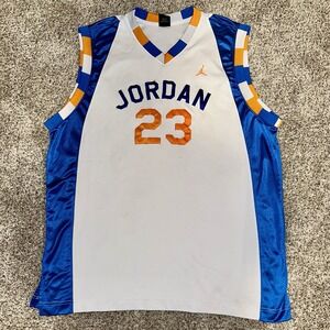 Jordan Brand Retro 23 Jordan Jumpman Jersey Orange Blue White XXL